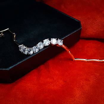 Gold Tone High Quality Diamond Bracelet With Smooth Finish For Women, Girlfriend,Girls & Wife 4