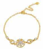 Gold Tone High Quality Diamond Bracelet With Smooth Finish For Women, Girlfriend,Girls & Wife