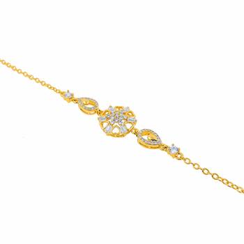 Gold Tone High Quality Diamond Bracelet With Smooth Finish For Women, Girlfriend,Girls & Wife 2