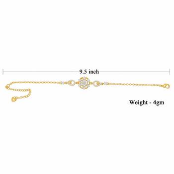 Gold Tone High Quality Diamond Bracelet With Smooth Finish For Women, Girlfriend,Girls & Wife 3