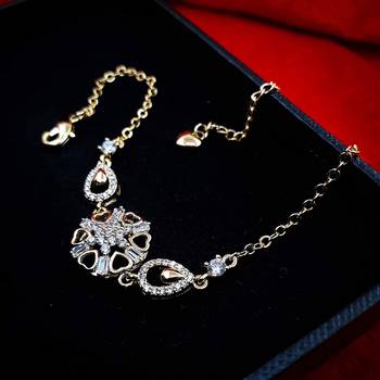 Gold Tone High Quality Diamond Bracelet With Smooth Finish For Women, Girlfriend,Girls & Wife 4