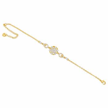 Gold Tone High Quality Diamond Bracelet With Smooth Finish For Women, Girlfriend,Girls & Wife 5