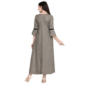 Grey hand woven rayon kurtas-and-kurtis 3