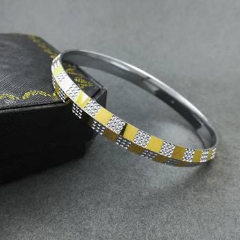 Gold Plated Silver & Gold Brass Kada For Men/Boys 3