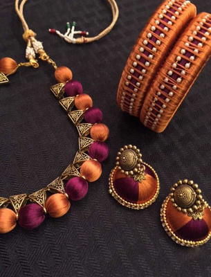 Orange necklaces 1