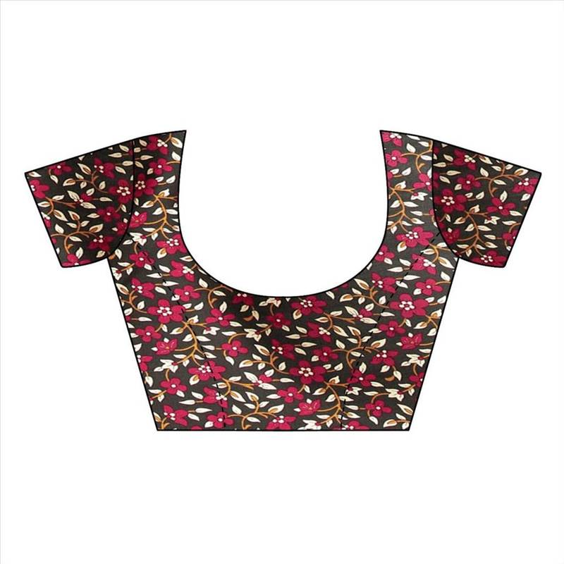 Multicolor printed art silk Combo saree with blouse Pack Of - 3