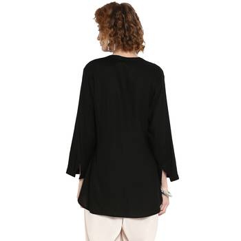 Black plain rayon tops 2