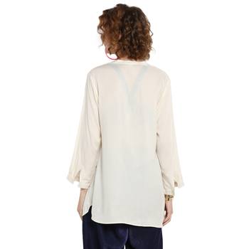 Off-white plain rayon tops 2