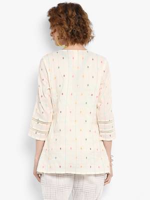 Off-white printed cotton tops 2