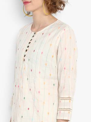 Off-white printed cotton tops 4