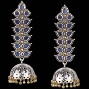 Divine Oxidised Silver Beaded Earring For Women & Girls 2