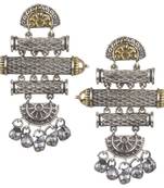 Dazzling Oxidised Silver Stylish Earring  For  Women & Girls