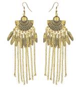 Oxidized Gold Plated Corrode Collection Earrings In Vintage Finish Alloy Dangle Earring For Girl/Women