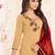 Beige Embroidered Cotton Salwar