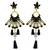 Fashion Gold-Plated Black Diamond, Crystal, Hanging Tassel Fancy Stylish Party Wear Earrings For Girls And Women