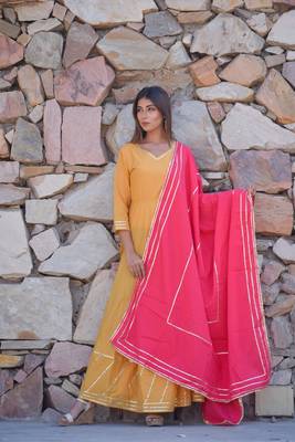 Ethnic Gown With Dupatta 1