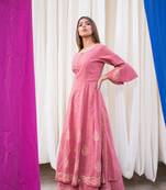 pink plain cotton kurti