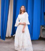 white plain cotton kurti