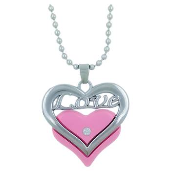 Valentine Day & Friendship Day Special For Couple With "Love" Letter Design Pendant With Chain 1