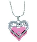 Valentine Day & Friendship Day Special For Couple With "Love" Letter Design Pendant With Chain