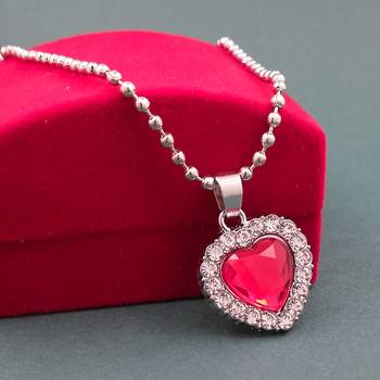 Valentine Day & Friendship Day Special For Couple With Heart Design Pendant With Chain 3