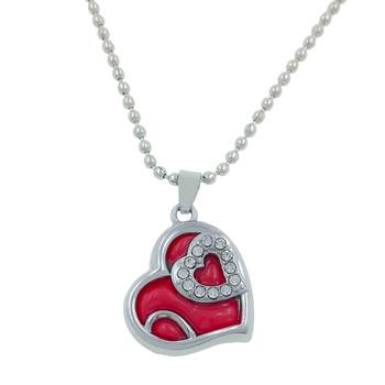 Valentine Day & Friendship Day Special For Couple With Heart Design Pendant With Chain 1