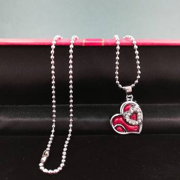 Valentine Day & Friendship Day Special For Couple With Heart Design Pendant With Chain 3