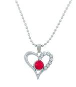 Valentine Day & Friendship Day Special For Couple With Heart Design Pendant With Chain