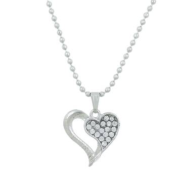 Valentine Day & Friendship Day Special For Couple With Heart Design Pendant With Chain 1