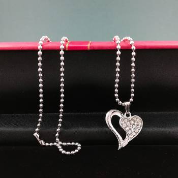 Valentine Day & Friendship Day Special For Couple With Heart Design Pendant With Chain 2