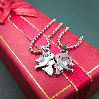 Valentine Day & Friendship Day Special For Best Friend With "Best Friend" Letter Design Pendant With Chain 3