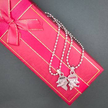 Valentine Day & Friendship Day Special For Best Friend With "Best Friend" Letter Design Pendant With Chain 4