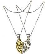 Valentine Day & Friendship Day Special For Best Friend With "Best Friend" Letter Design Leather Pendant With Chain