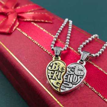Valentine Day & Friendship Day Special For Best Friend With "Best Friend" Letter Design Leather Pendant With Chain 4