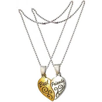 Valentine Day & Friendship Day Special For Best Friend With "Best Friend" Letter Design Leather Pendant With Chain 1