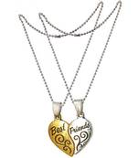 Valentine Day & Friendship Day Special For Best Friend With "Best Friend" Letter Design Leather Pendant With Chain