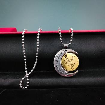 Valentine Day & Friendship Day Special For Couple With "Love" Letter Design Pendant With Chain 2