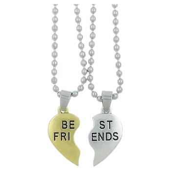 Valentine Day & Friendship Day Special For Best Friend With "Best Friend" Letter Design Leather Pendant With Chain 2