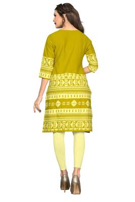 Green printed cotton cotton-kurtis 2