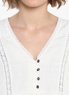 White embroidered cotton top 4