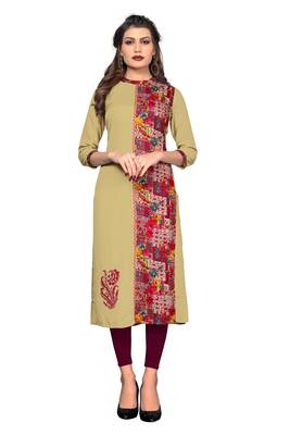 Multicolor printed rayon ethnic-kurtis 1