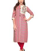 Red printed cotton kurtis