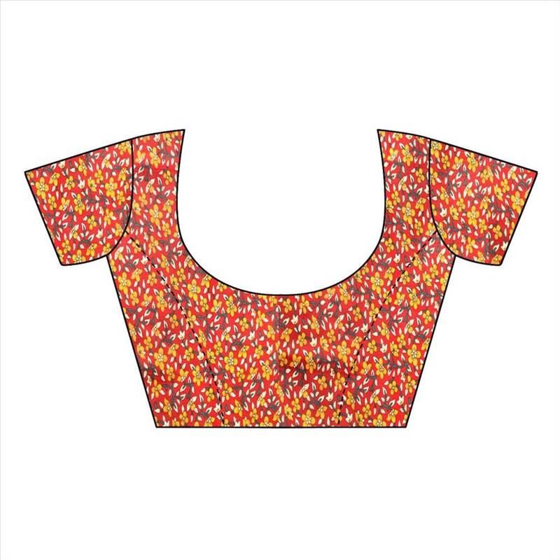 Multicolor printed art silk Combo saree with blouse Pack Of - 3