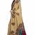 Gold printed art silk saree with blouse