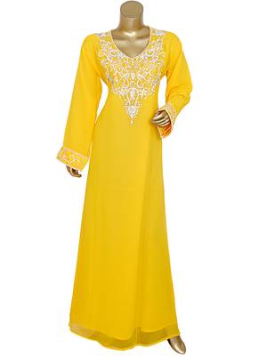 Traditional Classic Arabian Islamic Kaftan Gown Maxi Caftan Abaya 1