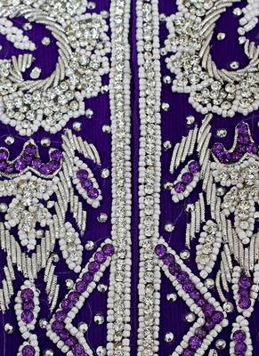 Purple Arabian Moroccan Traditional Chiffon Kaftan Gown Abaya Caftan 3