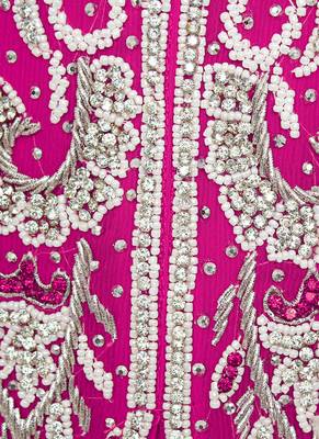 Fuchsia Pink Arabian Moroccan Traditional Chiffon Kaftan Gown Abaya 3