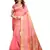 Peach woven cotton silk saree with blouse
