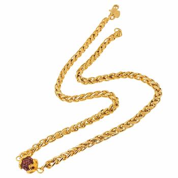 22K Yellow Gold Plating Rudraksha Mala 