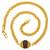 22K Yellow Gold Plating Rudraksha Mala Chain Necklace For Unisex
